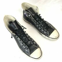 コンバース/CONVERSE ALLSTAR★#18616/レザー/ハイカットスニーカー【28.5/黒/BLACK】sneakers/Shoes/trainers◆Q-289_画像2