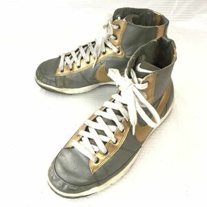 00s/ナイキ/NIKE★313722-971/Blazer MID/ブレーザー/ハイカットスニーカー【23.5/銀×金/SILVER×GOLD】sneakers/Shoes/trainers◆Q-286