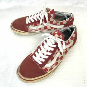 バンズ/VANS★ローカットスニーカー【6.5/23.5/赤×白/RED×WHITE】sneakers/Shoes/trainers◆Q-302