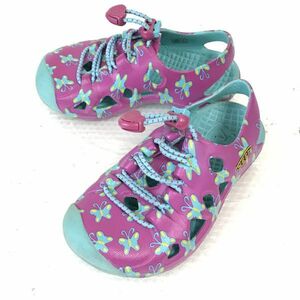  ключ n/KEEN* Raver сандалии [16cm/ розовый серия × бледно-голубой /PINK×LIGHT BLUE]sneakers/Shoes/trainers*Q-327