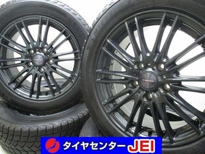 16インチ 205/55R16 6.5J+47 114.3 バリ溝 エスクァイア 中古スタッドレスタイヤアルミホイール【4本セット】送料無料(SA16-3614）