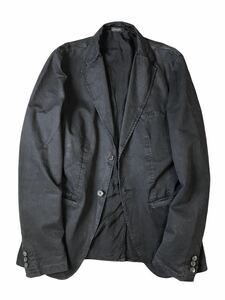 (D) JIL SANDER ジルサンダー イタリア製 製品染め テーラードジャケット 44 ブラック