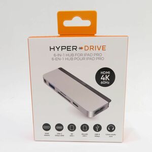 098s 【未開封】HYPER ハイパー HyperDrive 6-in-1 USB-C Hub for iPad シルバー HP16176