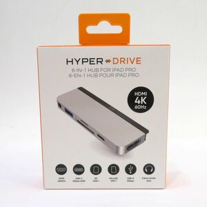 098s 【未開封】HYPER ハイパー HyperDrive 6-in-1 USB-C Hub for iPad シルバー HP16176