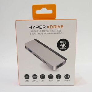 098s 【未開封】HYPER ハイパー HyperDrive 6-in-1 USB-C Hub for iPad シルバー HP16176