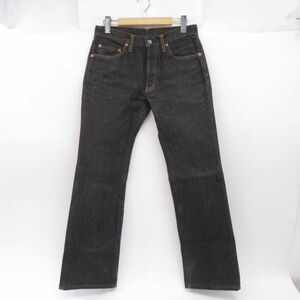 137 IRON HEART アイアンハート 21oz エクストラヘビー ブーツカット ブラックデニム 1461 サイズ：W30 L34 ※中古