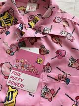 即決★新品　メンズM　星のカービィ　総柄シャツ　アロハシャツ　半袖シャツ　ピンク　kirby　30th　30周年　ゲーム_画像2