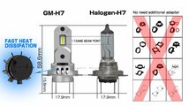 60W スマートドライバー搭載 ポン付 8000LM H7 LED 超ミニサイズ ファン付 ヘッドライト NT700V/VFR1200F/VFR1200X/VFR800_画像9