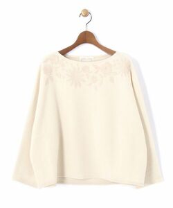 [BEARDSLEY( Via z Lee )* collar .. flower embroidery cut and sewn ]BA17S0060170100| ivory |F size | tax included 20,900 jpy | face around .pa.... knitted 