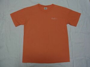 ☆ FedEx フェデックス ロゴ Tシャツ sizeL ペールオレンジ ☆USA古着 ワンポイント UPS 企業物 ノベルティ オールド ビンテージ 90s