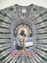 ☆ 90s ビンテージ SANTANA サンタナ 『LET THE MUSIC SET YOU FREE』 タイダイ Tシャツ sizeL ☆USA古着 ロック バンド ウッドストック_画像3