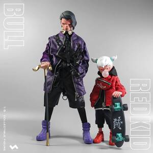 新品未開封 JTスタジオ 西遊記 Bull Red Kid 悟空 牛魔王1/6 フィギュア 2体セットスケートボード (検バンダイ メディコム メディコス等に)