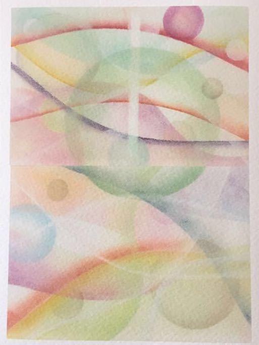 [Giclee print] Pastel painting, 8 different designs, Wind by Lila, comes with a certificate, wooden frame size 44.1 x 33.8 cm, autographed, different designs available, healing art, Artwork, Painting, graphic