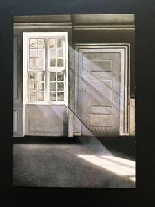 【ヴィルヘルム・ハマスホイ】美術展 絵柄4種展開「ストランゲーゼ30番地」2 ポストカード 印刷物 額装31×26cm ハンマースホイ 絵柄違い有