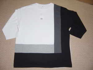  new goods unused *TK Takeo Kikuchi color b locking 7 minute height shirt (L)