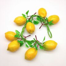 食品サンプル 吊るし果物 フルーツ 葉っぱつき 4本セット (レモン)_画像3