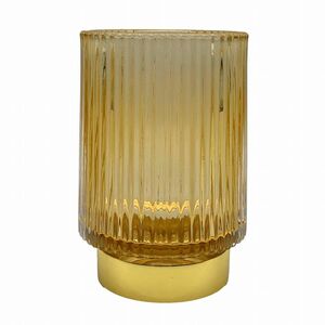  penholder molding glass Gold color. . taking . jpy type foundation retro ( Brown × large )