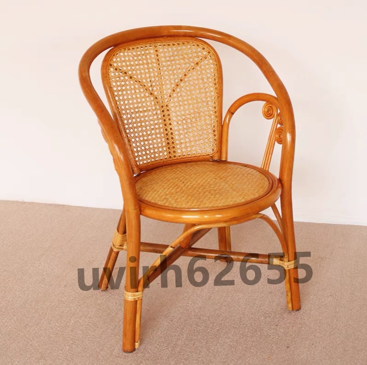 Gute Qualität ☆ Sehr beliebt ☆ Handgefertigter Stuhl mit Rattan-Rückenlehne, Geflochtener Stuhl, Rattanstuhl, Sessel, Rattanmöbel, natürliches Material, Stuhl, Handgefertigte Artikel, Möbel, Stuhl, Stuhl, Stuhl