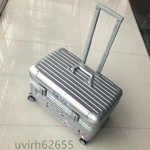  high quality * aluminium suitcase 17 -inch 4 color aluminium trunk trunk small size travel supplies TSA lock Carry case carry bag machine inside bringing in 