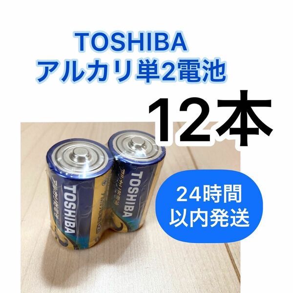 東芝　単2アルカリ乾電池　防災　備蓄　単