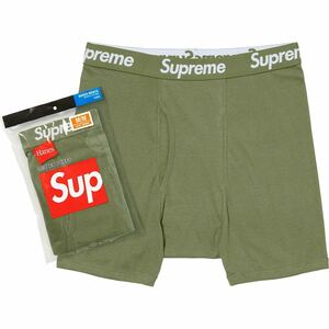 Sサイズ 1枚 Supreme Hanes Boxer Briefs Olive シュプリーム ヘインズ ボクサーブリーフ オリーブ ブリーフ パンツ