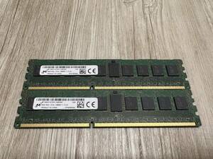 #8623-0613 - 2枚SET / Micron 8GB 1R×4 PC3L-12800R ECC (合計16GB) メモリー RAM 発送サイズ:60予定