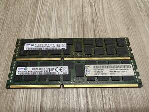 #8623-0613 - 2 листов SET / SAMSUNG 8GB 2R×4 PC3L-10600R ECC ( всего 16GB) память RAM отправка размер :60 предположительно 