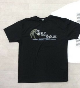 イグニオ IGNIO バスケットボール 半袖 Tシャツ IG-8KW3018TS　黒色　ブラック　Lサイズ