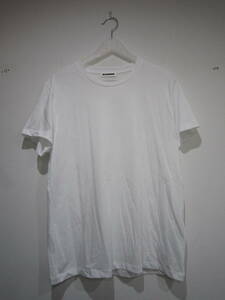 本物保障・美品　21SS JIL SANDER ジルサンダー　コットン　クルーネック　Tシャツ　JSMS706005 ホワイト　サイズL 　③