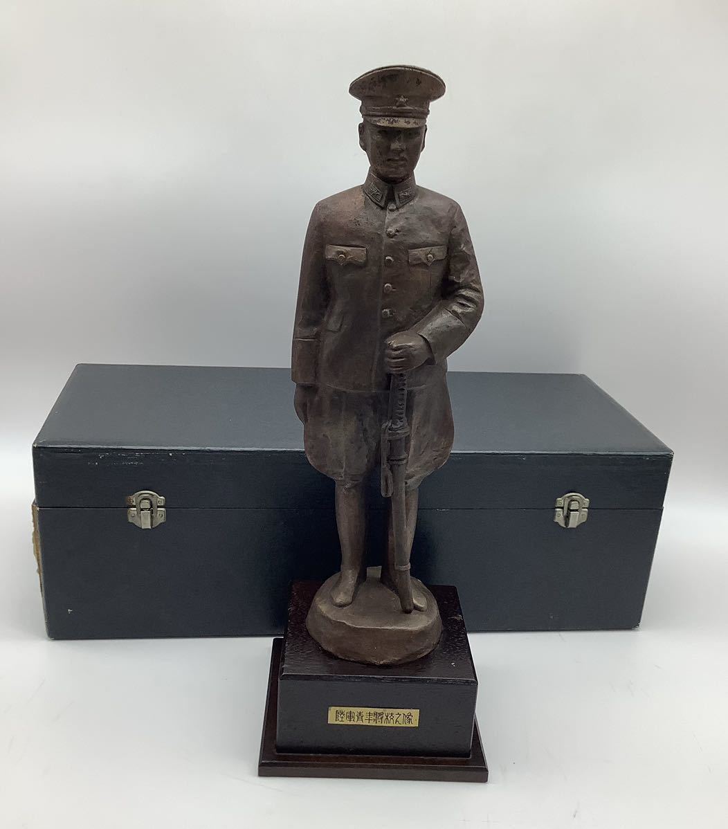 澤野基良作旧日本軍陸軍青年将校之像ブロンズ像銅像銅製銅器置物重さ約