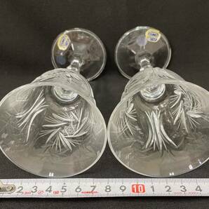 ☆【BOHEMIA◆ボヘミア クリスタル ワイングラス ペア】チェコのガラス製品 /Bohemia Crystal /チェコボヘミア /A57-053の画像6