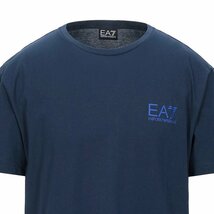 新品正規60％OFF EA7 EMPORIO ARMANI エンポリオ アルマーニ Tシャツ XSサイズ ネイビー ビッグロゴデザイン SAFARI絶賛 -mb-038-3p st_画像6