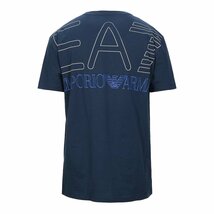 新品正規60％OFF EA7 EMPORIO ARMANI エンポリオ アルマーニ Tシャツ XSサイズ ネイビー ビッグロゴデザイン SAFARI絶賛 -mb-038-3p st_画像1