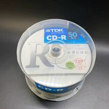 未開封 TDK データ用CD-R 700MB 48倍速対応 ホワイトワイドプリンタブル 50枚 スピンドル CD-R80PWDX50PE 稀少_画像2