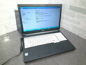 [ junk ] tube 1R169 FUJITSU LIFEBOOK A576/PX FMVA1602TP CPU core i3-6100U Bios start-up OK HDD less, memory 4GB, battery less 