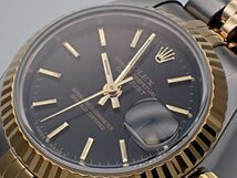 ROLEX ロレックス レディースウォッチ デイトジャスト 69173 U番 ブラックダイヤル OH/仕上げ済 中古A- 【送料無料】 B-2173_画像6