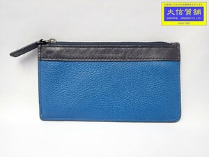 COACH コーチ キーリング付 コインケース F65178 ブルーｘブラック 中古B+ 【送料無料】 A-7793