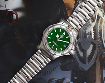 【TAGHEUER】タグホイヤープロフェッショナル200M “希少!グリーン色文字盤”メンズ腕時計【超美品◆電池交換済】_画像3