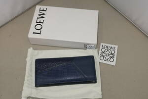 ^vLOEWE Loewe leather folding in half long wallet ^V