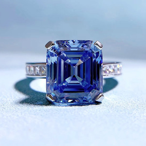 レディース指輪 高級 超綺麗 アクセサリー 宝石 豪華絢爛 サファイア 極上ダイヤモンド 人工ダイヤ 925シルバー 母の日ギフト cb55