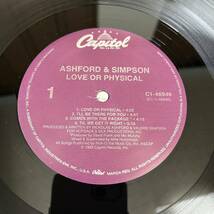【US盤米盤シュリンク付】ASHFORD&SIMPSON LOVE OR PHYSICAL アシュフォード&シンプソン/ LP レコード / C1-46946 / スリーブ有 /R&Bソウル_画像8