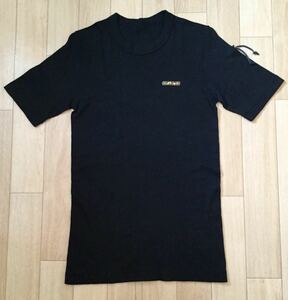 ヴィンテージリメイク レザーアクセサリー付 クルーネックTee Black SIZE:L 日本製 “60’s-70’s当時物ベース