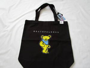 Grateful Dead Bear Tote Tote Bag Подличная черная тега Новая статья