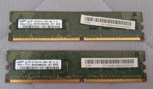 メモリ1GB×2枚　PC2-6400 DDR2-800 SAMSUNG