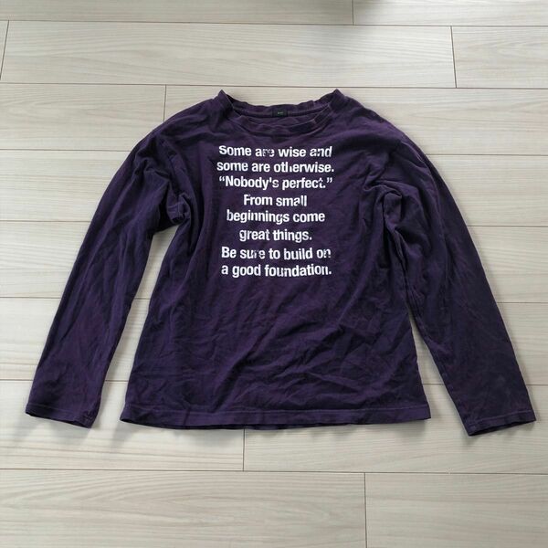 長袖　Tシャツ カットソー メンズ　L 紫