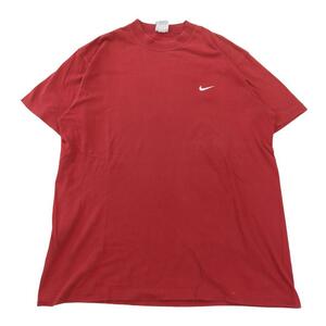 NIKE　半袖Tシャツ刺繍ロゴ　赤メンズM a21