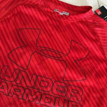 UNDER ARMOUR 半袖Tシャツ 140ー150 YLG 3740円 スポーツウェア　赤レッド黒ブラック　ロゴマーク　アンダーアーマー_画像5