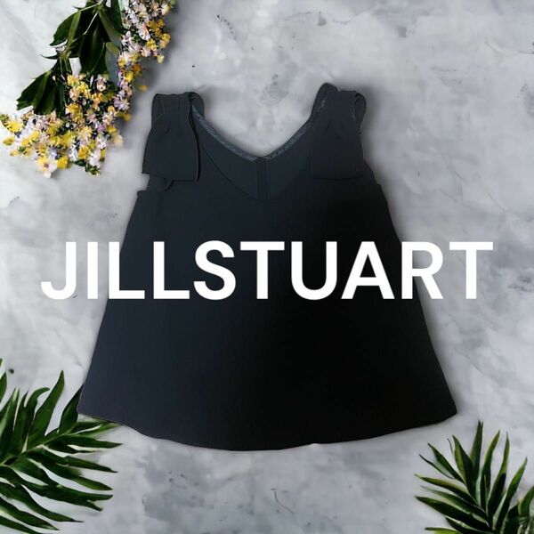 新品タグ付き JILLSTUART ノースリーブカットソー 肩リボン ジルスチュアート