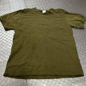 US 米軍放出品　Tシャツ　Lance Corporal of Marines LARGE OD ランニング　スポーツ　サバゲ　(INV W61)