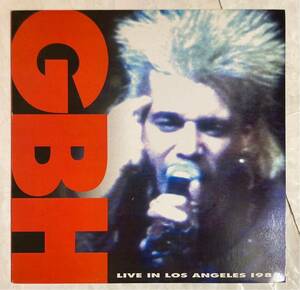 LP 96年 UK盤 GBH - Live In Los Angeles 1988 VLP 01 G.B.H